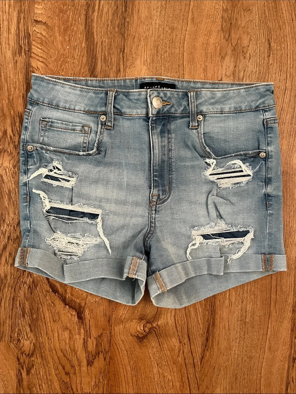Aeropostale Midi Denim Shorts